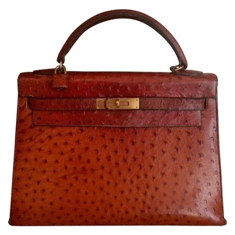 vintage hermes ostrich handbag|ostrich bag price.